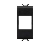 Adaptador para alojar conectores de datos tipo systimac, commscope, 1 módulo, serie Chorus, 2,24 x 2,2 x 4,4 centímetros, color negro (Referencia: GW12438)