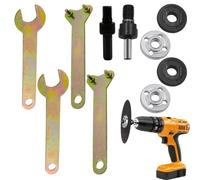 Adaptador para amoladora angular de acero resistente | Juego de accesorios para amoladora angular de 10 piezas para taladro atornillador, disco de esponja, herramientas rotativas