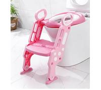 Adaptador para baño infantil ATAA Jarly - Rosa - Adaptador para WC para niños y bebés, Reductor de WC para niños, Adaptador con escaleras para niños