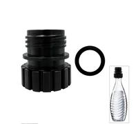 Adaptador para botella de cristal Sodastream a botella de plástico, color negro