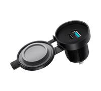 Adaptador para cargador de coche - Adaptador de carga rápida con doble puerto | Cargador rápido anti sobrecalentamiento con tapa | para teléfono auriculares motocicleta camión camping-Car viajes al