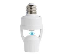 Adaptador para casquillo de lámpara con detector de movimiento integrado, sensor de radar infrarrojo E27, zócalo atornillado, adaptador inteligente para bombillas y lámparas, para casa, terraza