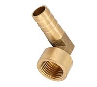 Adaptador para Cocina de Gas Butano con Conector de Rosca de Latón - Codo Macho Espiga Manguera - Unión G1/2 para Aire/Agua/Combustible/Aceite/Gases Inertes (#2) (14mm)