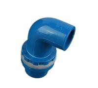 Adaptador para codos de tubería Conector de codo de PVC de 90 grados, varios tamaños, multicolor, for tubería de agua de pecera.(Blue,Inner Dia 20mm)
