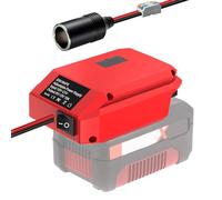 Adaptador para convertidor Einhell de 18 V a 12 V, cargador DIY | Estación de alimentación con encendedor de cigarrillos, salida de alimentación ajustable 5 V-13 V 10 A para batería de ruedas