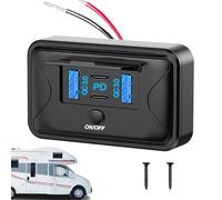 Adaptador para Encendedor De Coche | Cargador USB Rápido para Coche,Toma de Carga Ultra para Camiones Autobuses Caravanas Móviles