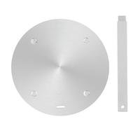 Adaptador para Inducción con Mango Extraíble, Placa Difusora de Calor de Acero Inoxidable, Compatible con Cafeteras y Ollas de 16 a 28 cm, Conversor para Cocinas Eléctricas y Gas (Plata, 20cm)