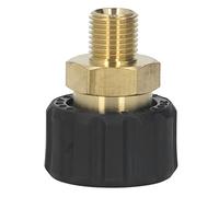 Adaptador para lavadora a presión, latón, caucho, anticorrosión, G1/4 pulgadas a M22 x 1,5 mm, conector de rosca para manguera de lavadora de alta presión, repuesto para lavadoras (Macho a hembra 14