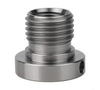 Adaptador para mandril de torno de madera, negro, diámetro interior de la rosca: 18 mm, diámetro exterior de la rosca: 33 mm, tamaño 48 mm x 42 mm (33 mm a 25 mm)