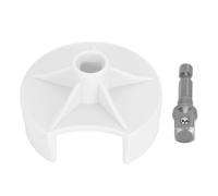 Adaptador para máquina de tejer, accesorio de potencia de taladro para tejer a ganchillo rápido con broca hexagonal, adaptador de manivela para telar circular de nudos, compatible (Blanca)