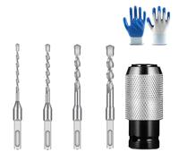 Adaptador para martillo perforador con juego de brocas de impacto, kit de herramientas de extensión eléctrica para herramienta adaptada al martillo (B)