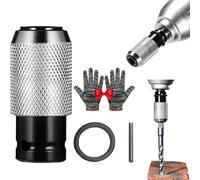 Adaptador para martillo rotativo con juego de brocas de impacto, convertidor de martillo eléctrico a taladro, con adaptador y 4 brocas, agarre seguro y construcción duradera, para trabajos (1 PC)