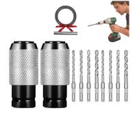 Adaptador para martillo rotativo con juego de brocas de impacto, convertidor de martillo eléctrico a taladro, adaptador para martillo neumático (2set)