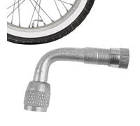 Adaptador para neumáticos de automóvil: extensión de válvula de metal compacta, conector de curvatura de 90 grados, herramienta para inflar neumáticos de automóvil, adaptador versátil con construcción