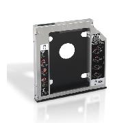 ADAPTADOR PARA PORTATIL AISENS PARA SUSTITUIR DVD DE 12.75MM POR HD SSD DE 2.5 SATA INCLUYE TORNILLOS DE MONTAJE A129-0152