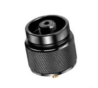 Adaptador para recipiente de gas mapp para estufas de camping, convertidor de aleación de aluminio para propano de 1 libra a butano plano, conector de utensilios de cocina para senderismo al aire