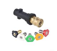 Adaptador para sistemas de limpieza Karcher con interfaz de conexión rápida de 1/4 y soporte para boquilla ajustable (1+5)