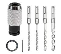 Adaptador Para Taladro Percutor: Adaptador De Liberación Rápida Con Llave, Herramienta Robusta Y Portátil Para Bricolaje, Electricistas, Fontaneros, Proyectos De Renovación, Construcción Y Trabajos