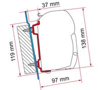 Adaptador para toldo de pared ford transit fiamma