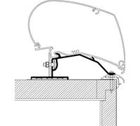 Adaptador para toldo de techo 5,0 m omnistor 6200, 6300, 9200 caravan thule