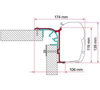 Adaptador para toldo f45 kit bailey mk 1 fiamma