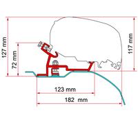 Adaptador para toldo fiamma f80 y f65 negro kit fiat ducato / citroën jumper / peugeot boxer h2 l2/l3 modelos desde 2006 fiamma