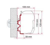 Adaptador para toldos f45 350 cm adapter rapido serie 9df - 9m - 10 fiamma