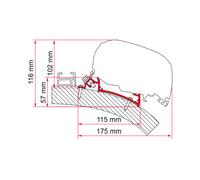 Adaptador para toldos f80 y f65 490 cm carthago chic, rapido i80-i90 fiamma