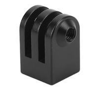 Adaptador para Trípode de Aleación de Aluminio, Base Mini Negra, Interfaz 1/4 Pulgada - Universal, Ligero y Resistente, Ideal para Cámaras de Deportes