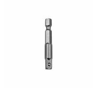 Adaptador para vaso de 1/4" x 50 mm, ideal para conectar herramientas y facilitar el uso en trabajos de mecánica y mantenimiento.