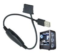 Adaptador Para Ventilador De ,Convertidor USB PWM de 3 y 4 Pines - Adaptador De Velocidad Total Del Ventilador | Para PC, Computadora de Escritorio, de Enfriamiento y Mantenimiento de Automóvil