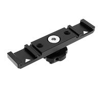 Adaptador para zapatos, cámara de doble frío, soporte para zapatos, aleación de aluminio, barra de extensión para micrófono, flash, luces LED, monitores de 1/4 pulgadas, orificio roscado