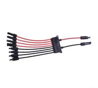 Adaptador paralelo de panel solar en forma de Y que soporta rutas de entrada dobles para integración de 3 o 4 paneles en salida única (8 en 2 salidas)