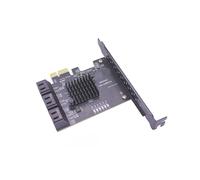 Adaptador PCI e 6 Puertos 3.0 a PCI Express X4 Tarjeta de ExpansióN SATA3.0 PCIe PCI-E Controlador para HDD