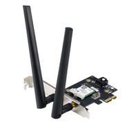 ASUS PCE-AXE5400, Adaptador WiFi 6E PCI-E con 2 Antenas externas, soporta la Banda de 6GHz, 160MHz, Bluetooth 5.2, Seguridad de Red WPA3, OFDMA y MU-MIMO, PCE Wi-Fi 802.11axe