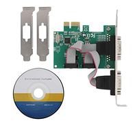 Adaptador PCI Express a RS-232 de 2 Puertos Serie COM para Servidores, Compatible con 10/8/7/XP/Vista/2000/ME/98SE, Tarjeta de Expansión 32/64 bits