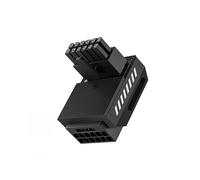 Adaptador PCIe 5.0 de 600 W, 12+4pin, Conector de GPU de 12 VHPWR, 16 Pines y Ángulo Recto de 90 Grados para RTX 3090Ti 4070Ti 4080 RVS, Color Negro
