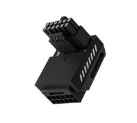 Adaptador PCIe 5.0 de 600 W, 12+4pin, Conector de GPU de 12 VHPWR, 16 Pines y Ángulo Recto de 90 Grados para RTX 3090Ti 4070Ti 4080 STD, Color Negro