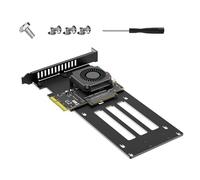 Adaptador PCIe 5.0X4 a U.2 SFF 8639 con protección contra sobrecorriente y tarjeta PCIe de refrigeración activa con marco de metal