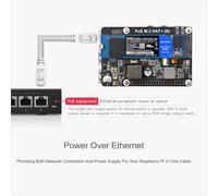 Adaptador PCIe a M.2 con función PoE para 5 HAT PoE