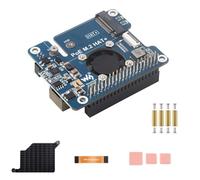 Adaptador PCIe a M.2 para Raspberry Pi 5 con función PoE, compatible con protocolo NVMe M.2, unidad de estado sólido 802.3af/at de lectura de alta velocidad, compatible con Raspberry Pi 5 PoE