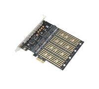 Adaptador PCIe a NVME B Key M2 M.2 4 Puertos NGFF SATA SSD 10 Gbps PCI Express X1 PCI-E Expansion Card Riser