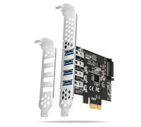 Adaptador PCIe AXAGON PCEU-43RS, 4x USB3.0 UASP VIA, 15-pin SATA