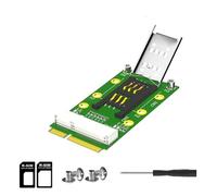 Adaptador PCIe con ranura para tarjeta 3G WWAN LTE con soporte de tarjeta autoelástico, convertidores de red 3G LTE