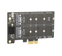 Adaptador PCIe Dual M.2 SATA, Matriz de Disco Dual Compatible con PCIe x1/x4/x8/x16, Alta Estabilidad de Transmisión