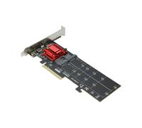 Adaptador PCIe NVMe Dual, SSD NVMe M.2 una Tarjeta PCI-E 3.1 X8 / X16 Compatible con SSD NVMe M.2 (Clave M) 22110/2280/2260/2242