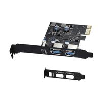 Adaptador PCIe USB 3.0 de alta velocidad con tarjeta de expansión de 3 puertos con PD18W para escritorios, soporte de perfil bajo incluido transferencia de datos de alta velocidad