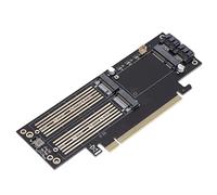 Adaptador PCIE X4 / X8 / X16 NVMe con una Estructura de Disipación de Calor Porosa de Tira de Cobre de Doble Cara para PCIE NVMe SSD M.2, M.2 AHCI NGFF, MSATA