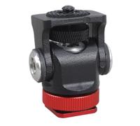 Adaptador pequeño de zapata fría con rotación flexible de 360 grados, soporte versátil para monitores, fácil de usar para monitores de cámara, inclinaciones, soportes ajustables