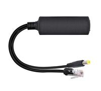 Adaptador PoEs DC5,5 x 2,1 mm, conectores divisor de 15,4 W, cable RJ45, adaptador de alimentación a través de Ethernet, inyectores, cámara divisora